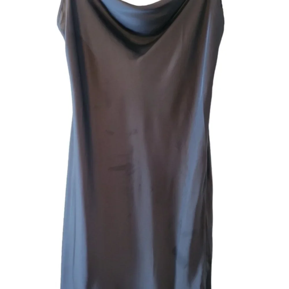 Lamarque Cowl Spaghetti Strap Midi Satin Dress Size 6 Black. - Picture 5 of 9
